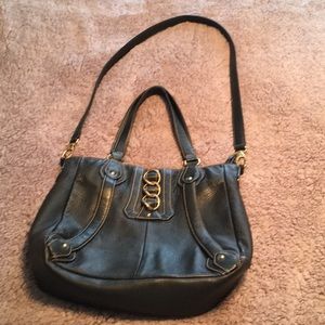 Leather bucket bag